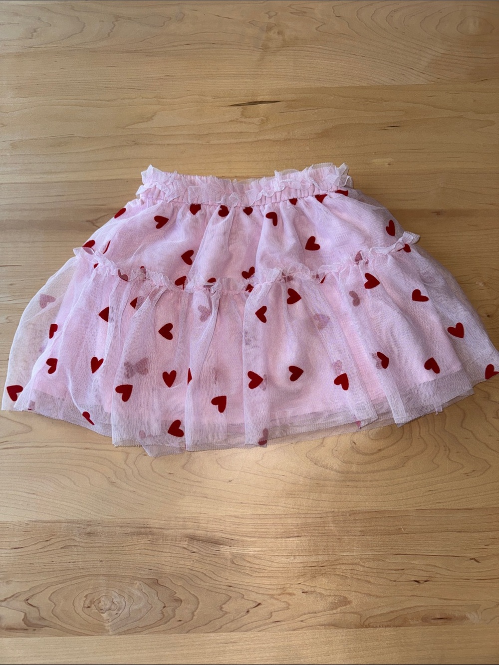Girls Cat & Jack Tulle Pink Hearts Skirt in 4T ❤️🩷
